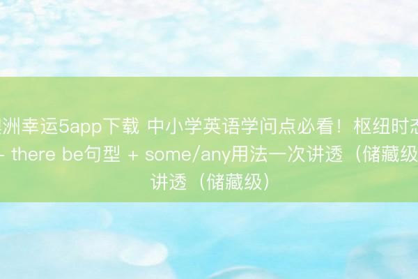 澳洲幸運5app下載 中小學英語學問點必看！樞紐時態(tài) + there be句型 + some/any用法一次講透（儲藏級）